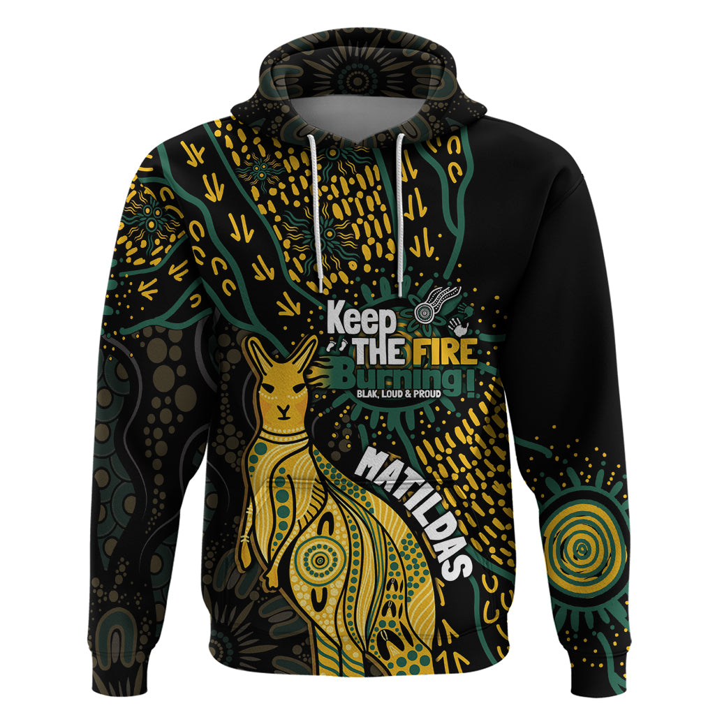 Australia Matildas Indigenous Hoodie NAIDOC 2024 Keep The Fire Burning LT7 - Vibe Hoodie Shop