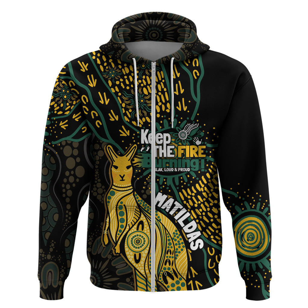 Australia Matildas Indigenous Hoodie NAIDOC 2024 Keep The Fire Burning LT7 - Vibe Hoodie Shop