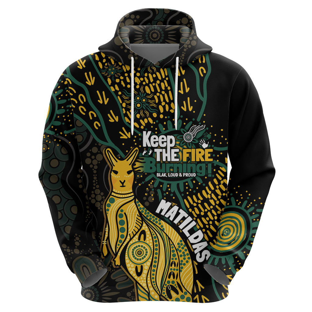 Australia Matildas Indigenous Hoodie NAIDOC 2024 Keep The Fire Burning LT7 - Vibe Hoodie Shop