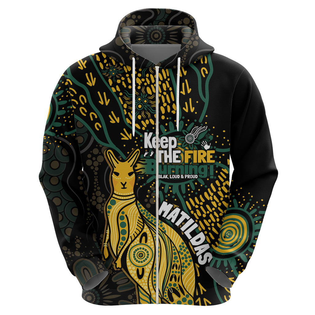 Australia Matildas Indigenous Hoodie NAIDOC 2024 Keep The Fire Burning LT7 - Vibe Hoodie Shop