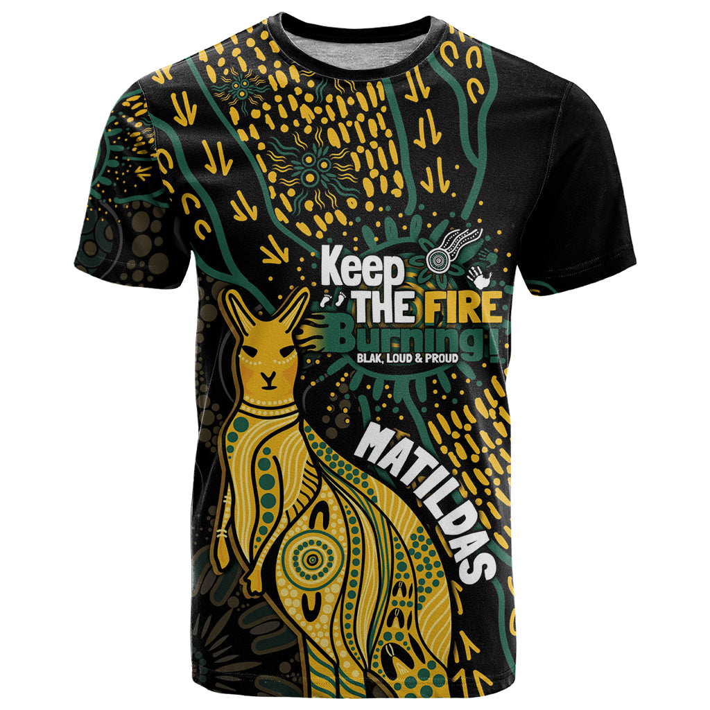 Australia Matildas Indigenous T Shirt NAIDOC 2024 Keep The Fire Burning - Vibe Hoodie Shop