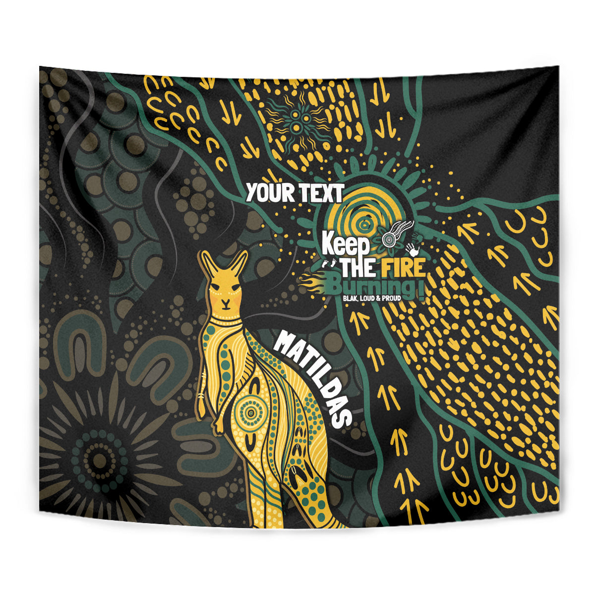 Australia Matildas Indigenous Tapestry NAIDOC 2024 Keep The Fire Burning - Vibe Hoodie Shop