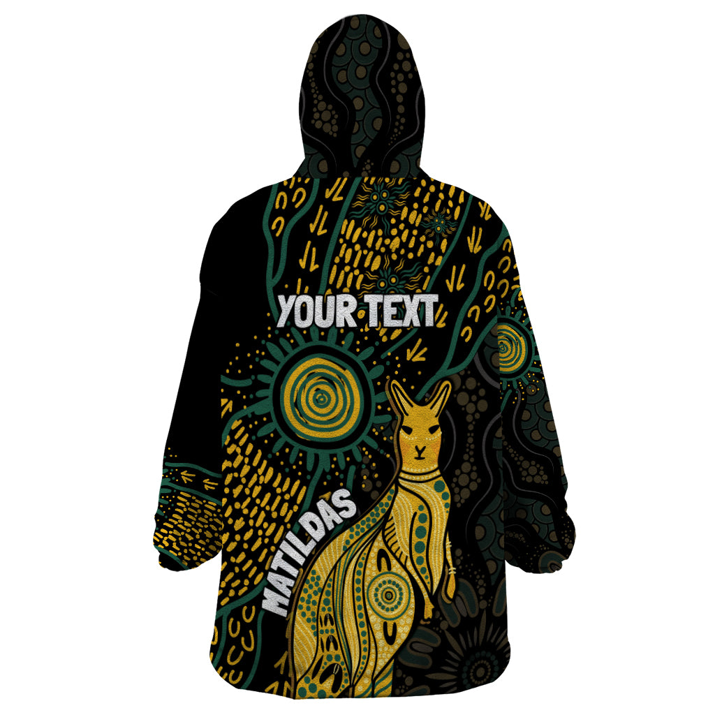 Australia Matildas Indigenous Wearable Blanket Hoodie NAIDOC 2024 Keep The Fire Burning - Vibe Hoodie Shop