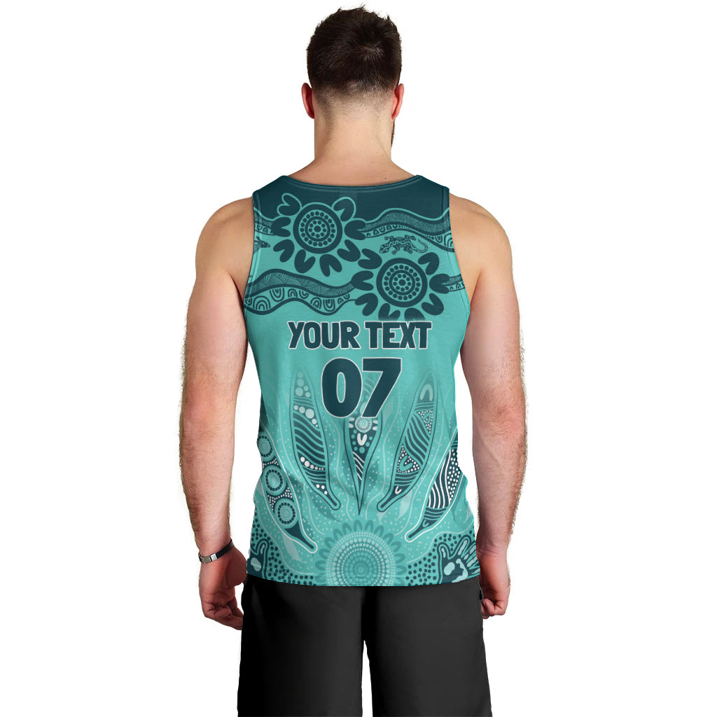Australia Matildas Indigenous Men Tank Top NAIDOC 2024 Turquoise Color - Vibe Hoodie Shop