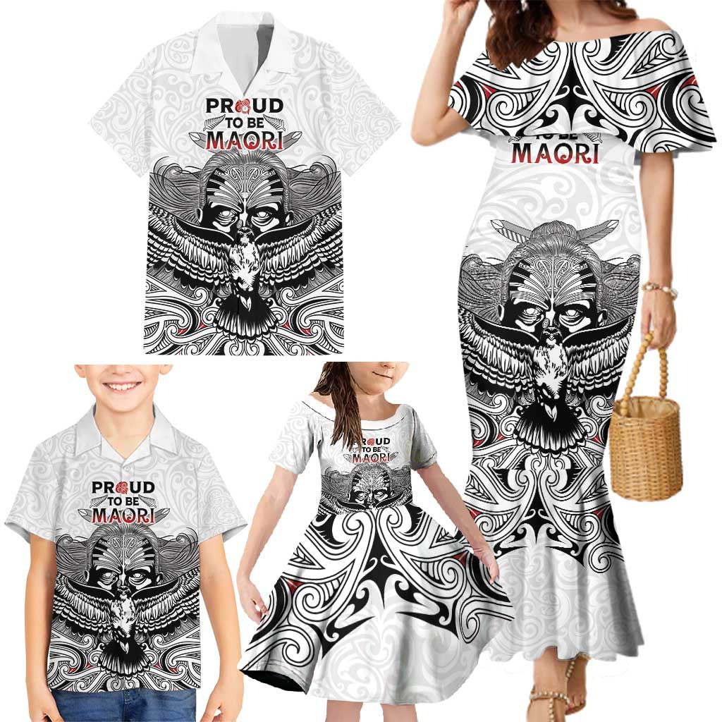 Aotearoa Personalized Family Matching Mermaid Dress and Hawaiian Shirt Proud To Be Maori