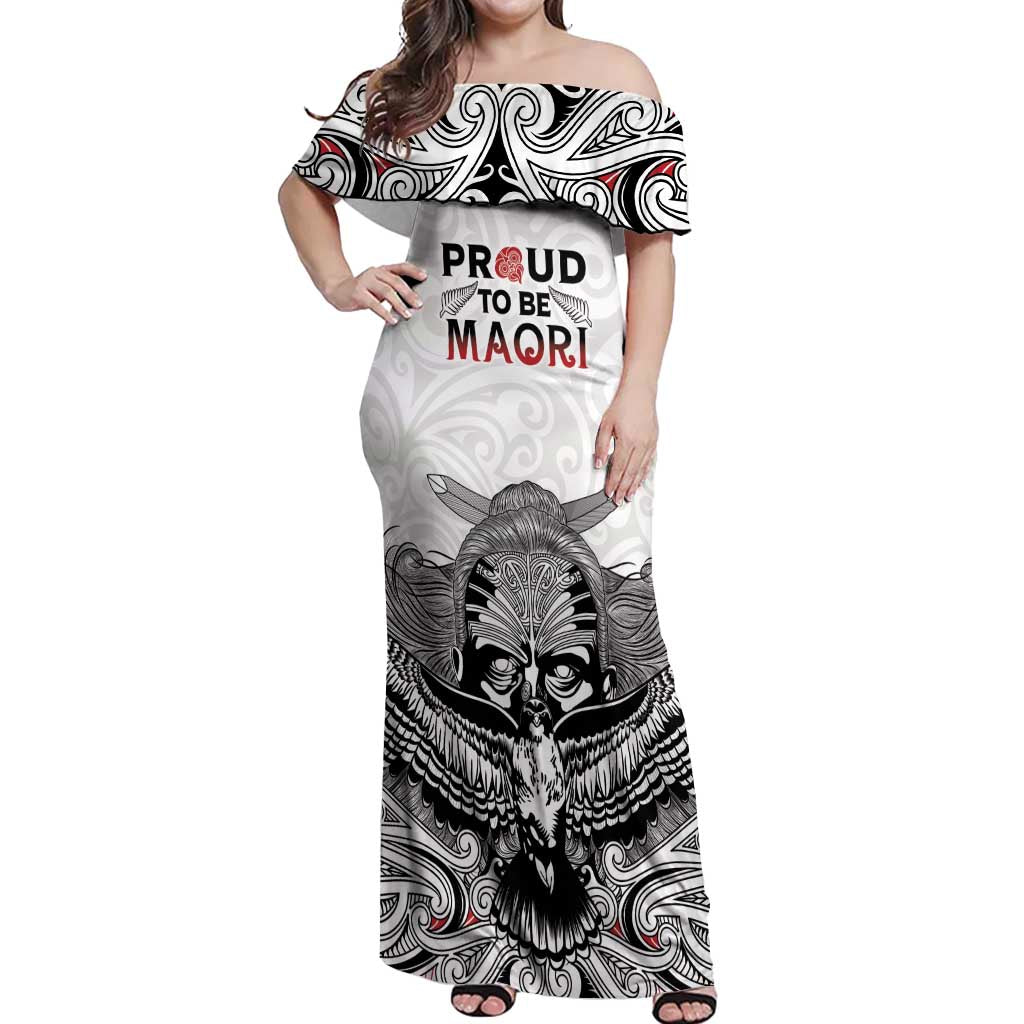 Aotearoa Personalized Off Shoulder Maxi Dress Proud To Be Maori