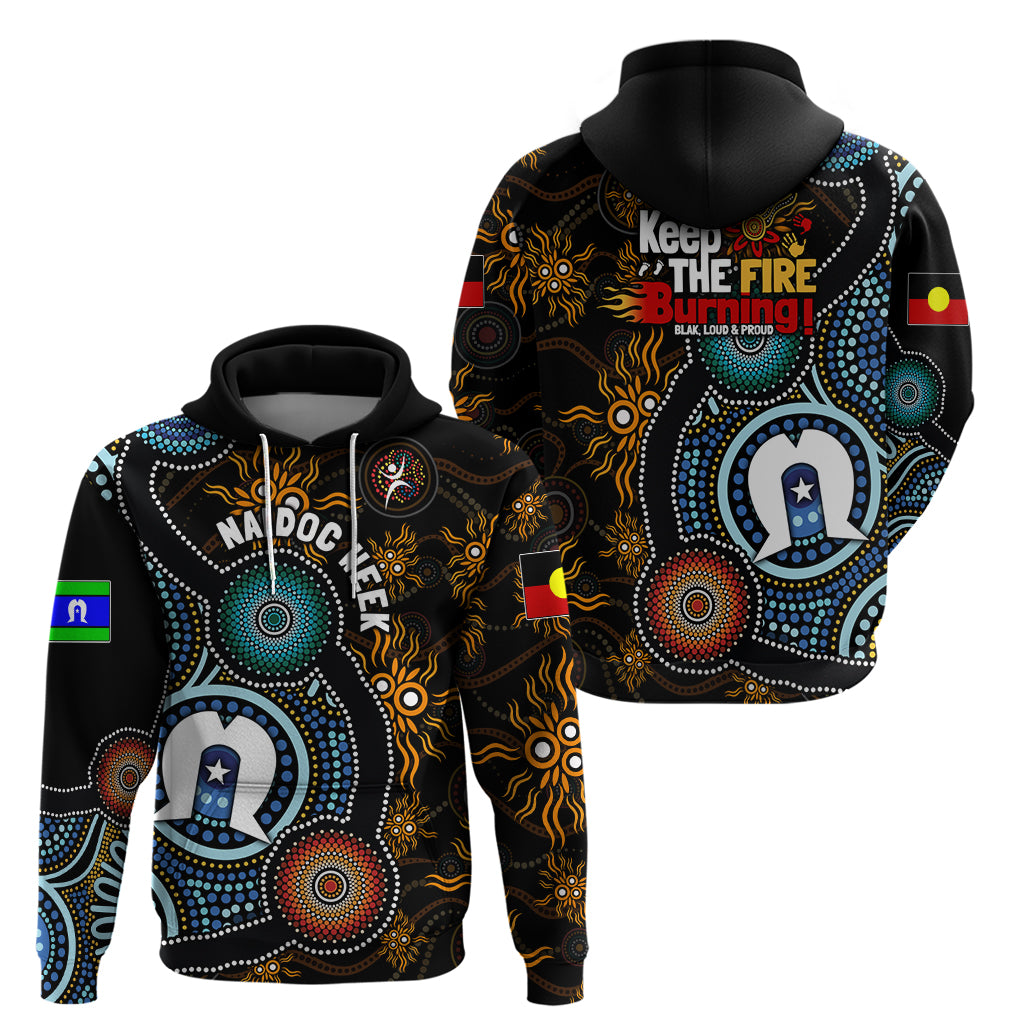 NAIDOC Week 2024 Aussie Aboriginal Hoodie Sparks of Fire LT7 - Vibe Hoodie Shop