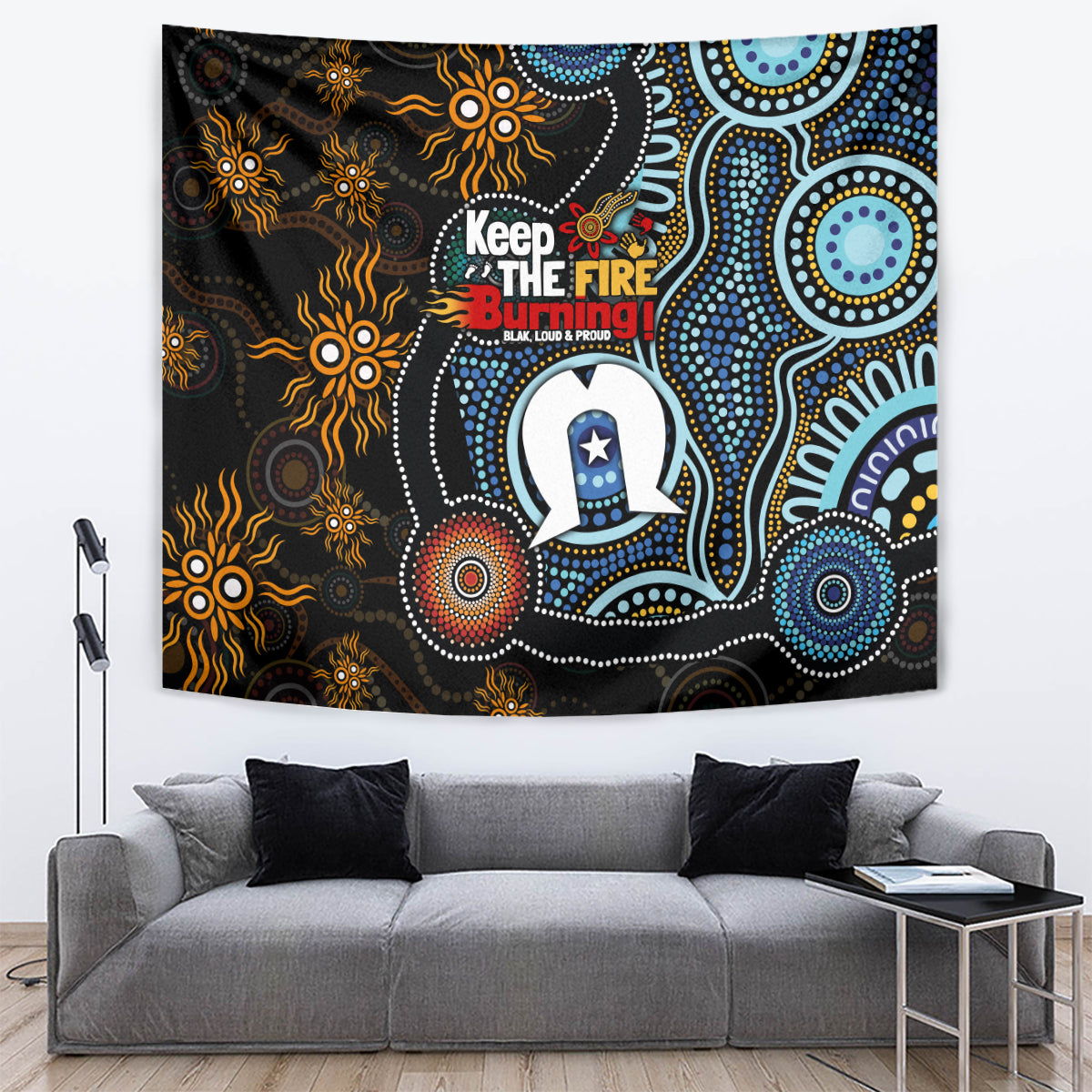 NAIDOC Week 2024 Aussie Aboriginal Tapestry Sparks of Fire - Vibe Hoodie Shop