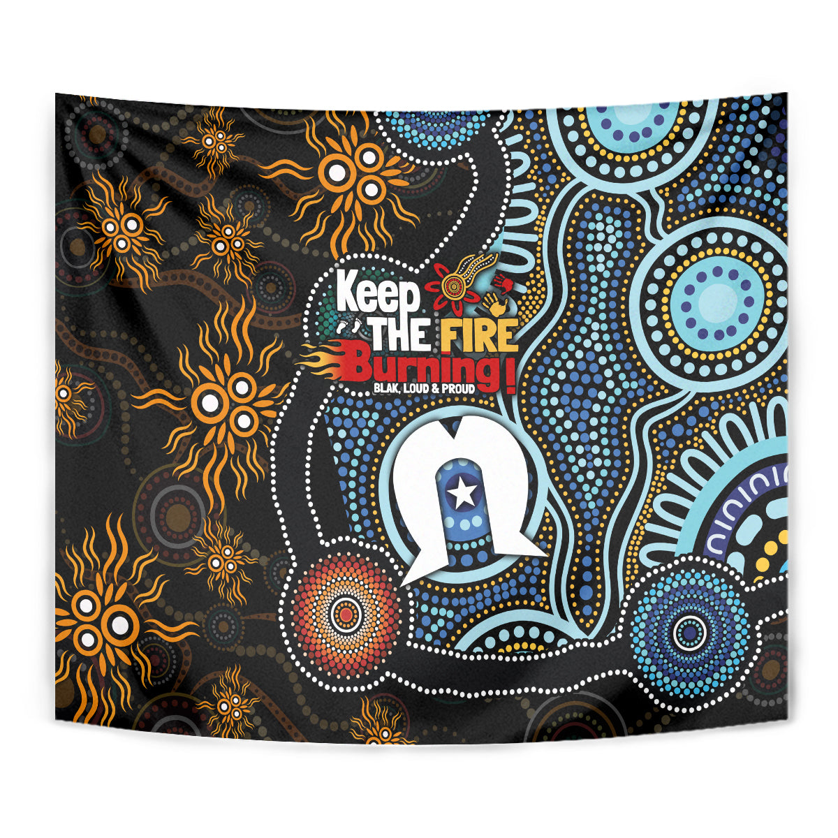 NAIDOC Week 2024 Aussie Aboriginal Tapestry Sparks of Fire - Vibe Hoodie Shop