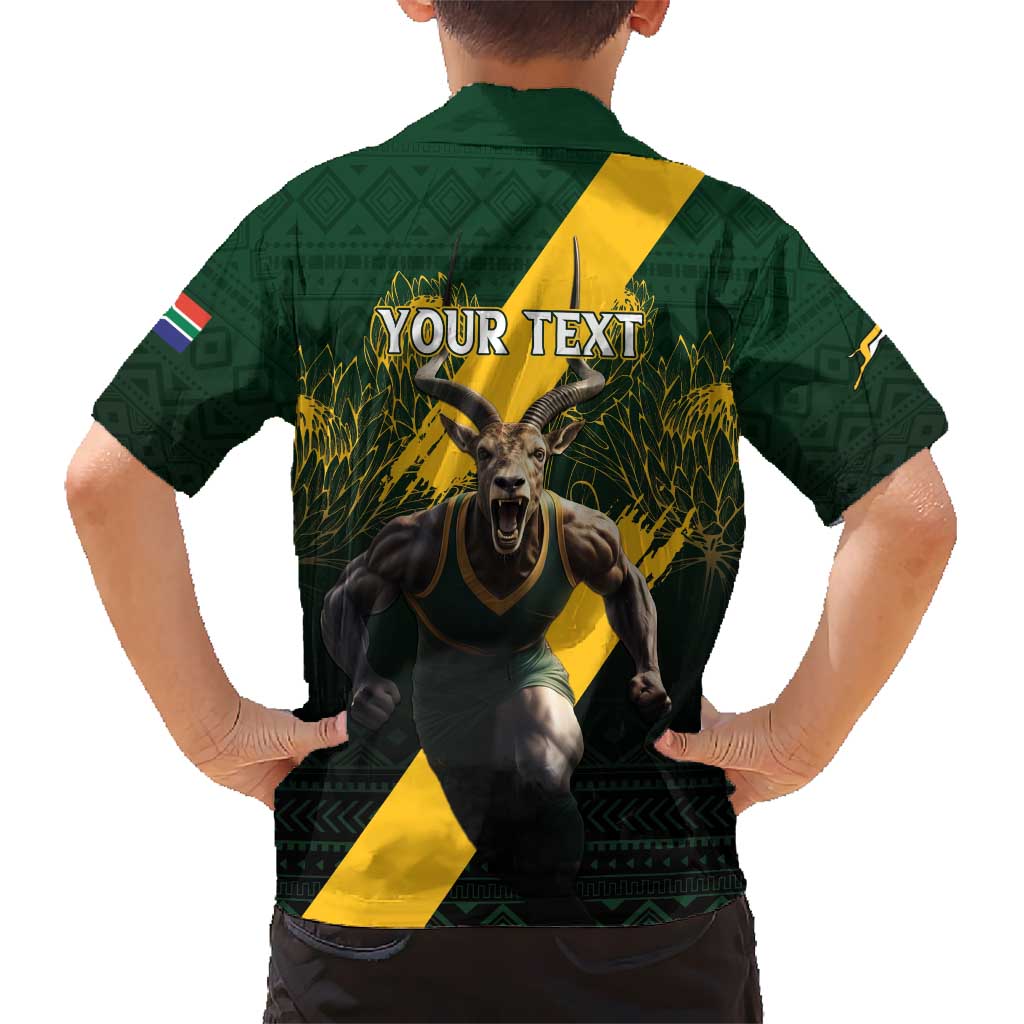 Personalised South Africa Rugby Hawaiian Shirt Proud Bokke We Are Champions - Vibe Hoodie Shop