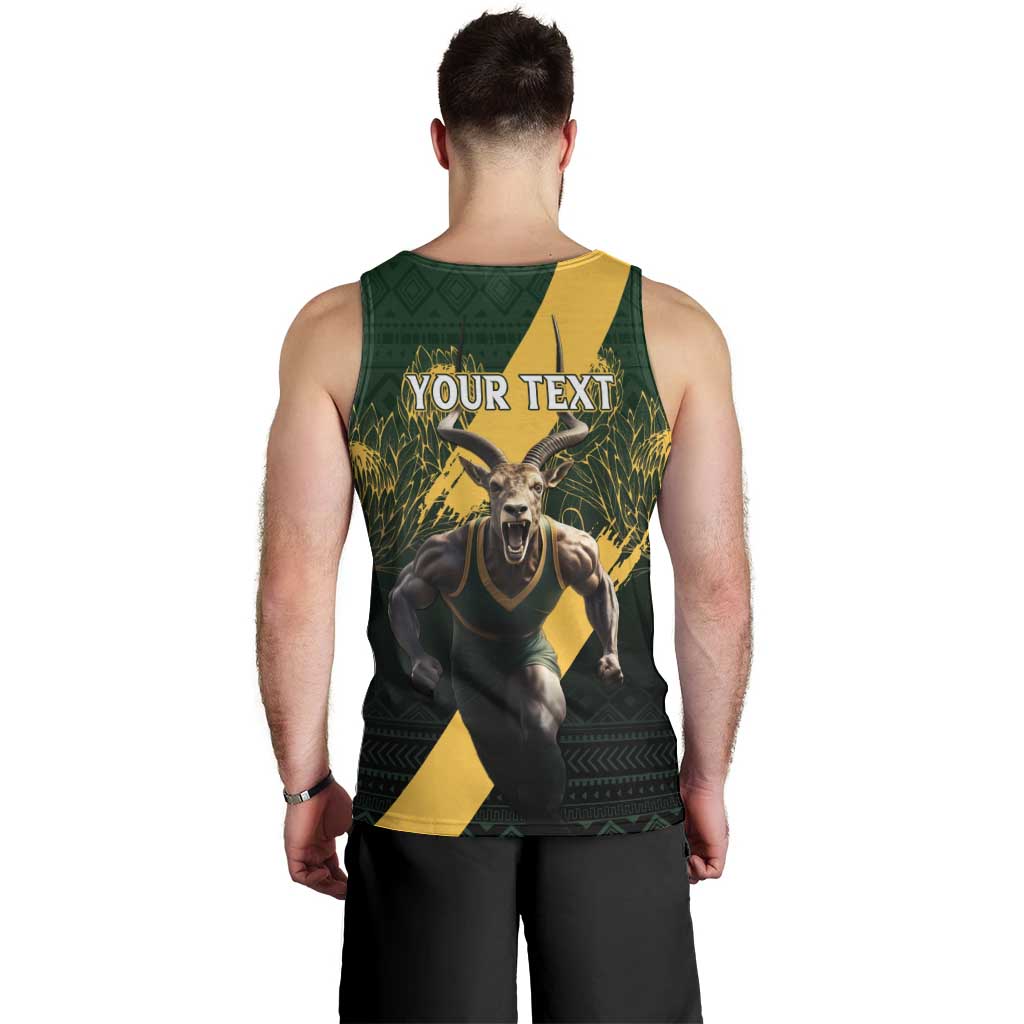 Personalised South Africa Rugby Men Tank Top Proud Bokke We Are Champions - Vibe Hoodie Shop