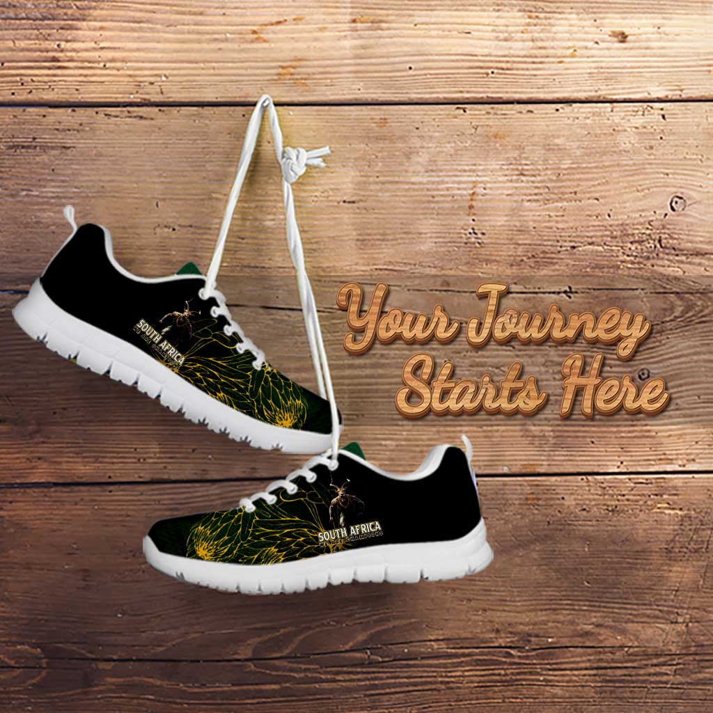 Personalised South Africa Rugby Sneakers Proud Bokke We Are Champions - Vibe Hoodie Shop