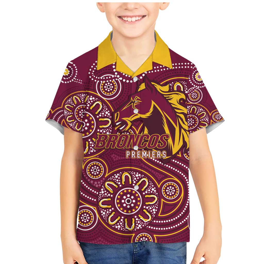 Brisbane Rugby NRL Custom Indigenous Family Matching Mermaid Dress and Hawaiian Shirt The Mighty Broncos - Vibe Hoodie