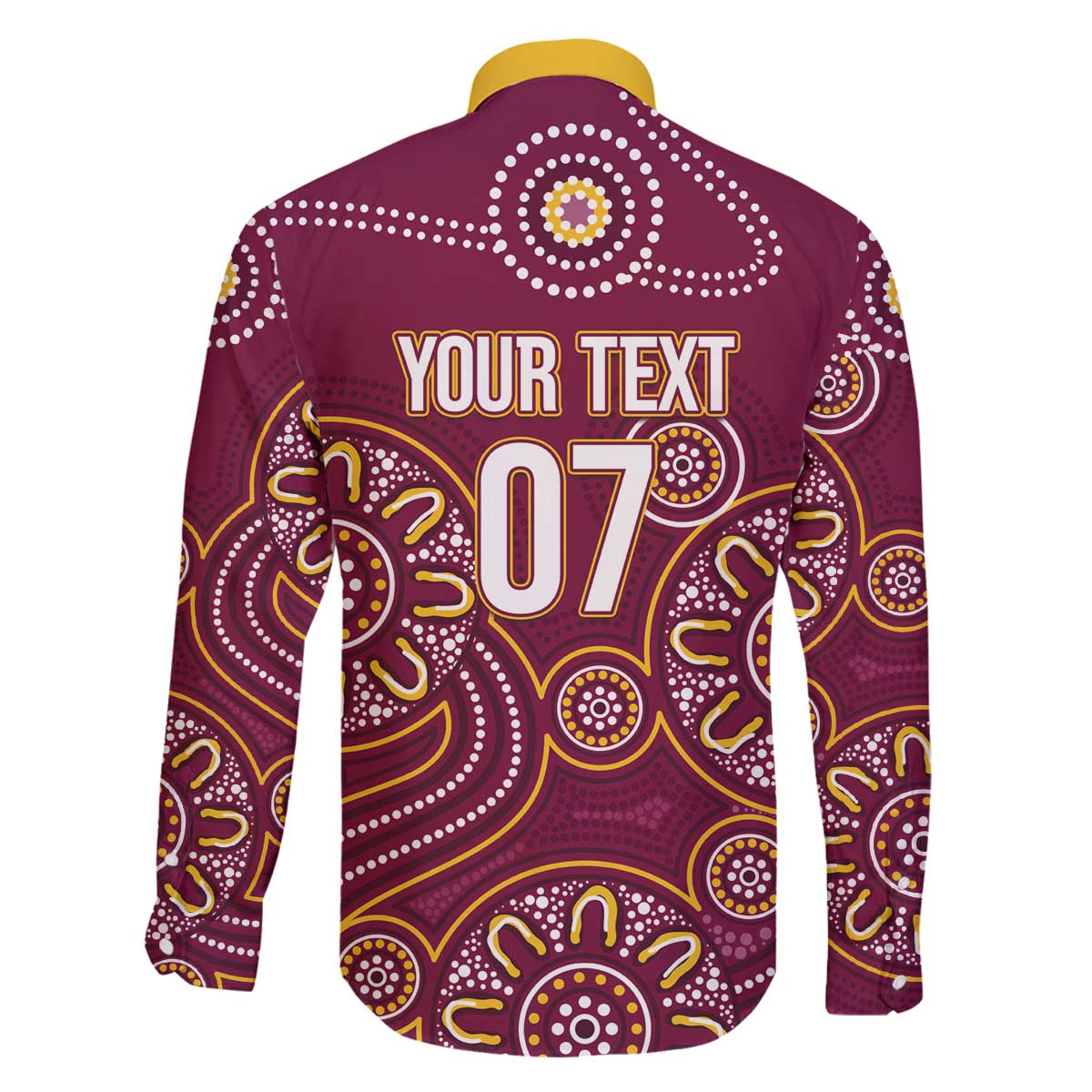 Brisbane Rugby NRL Custom Indigenous Family Matching Off The Shoulder Long Sleeve Dress and Hawaiian Shirt The Mighty Broncos - Vibe Hoodie