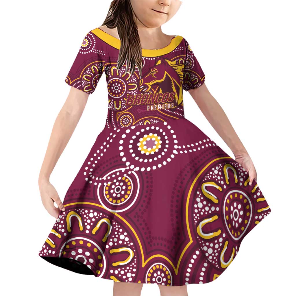 Brisbane Rugby NRL Custom Indigenous Family Matching Off Shoulder Short Dress and Hawaiian Shirt The Mighty Broncos - Vibe Hoodie