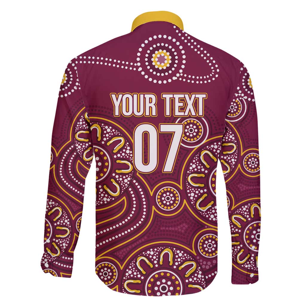 Brisbane Rugby NRL Custom Indigenous Family Matching Off Shoulder Short Dress and Hawaiian Shirt The Mighty Broncos - Vibe Hoodie