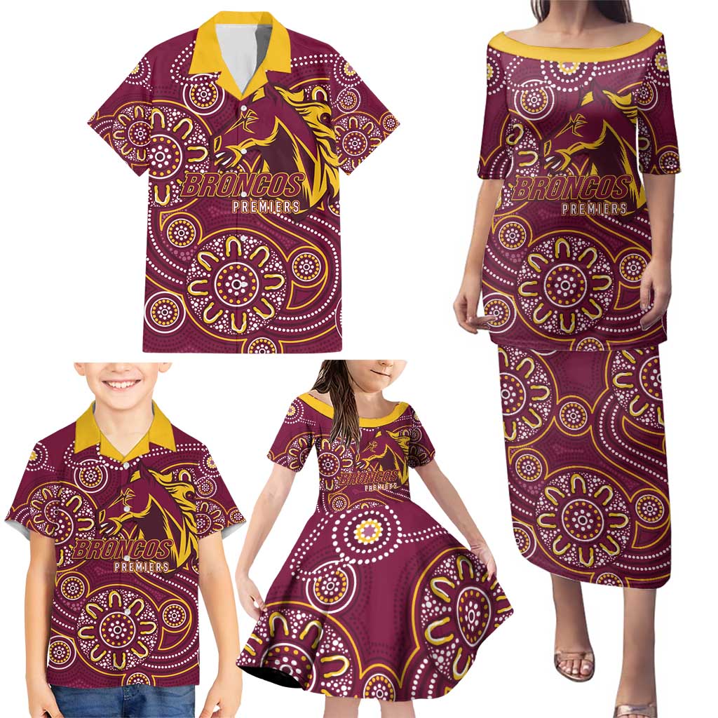 Brisbane Rugby NRL Custom Indigenous Family Matching Puletasi and Hawaiian Shirt The Mighty Broncos - Vibe Hoodie