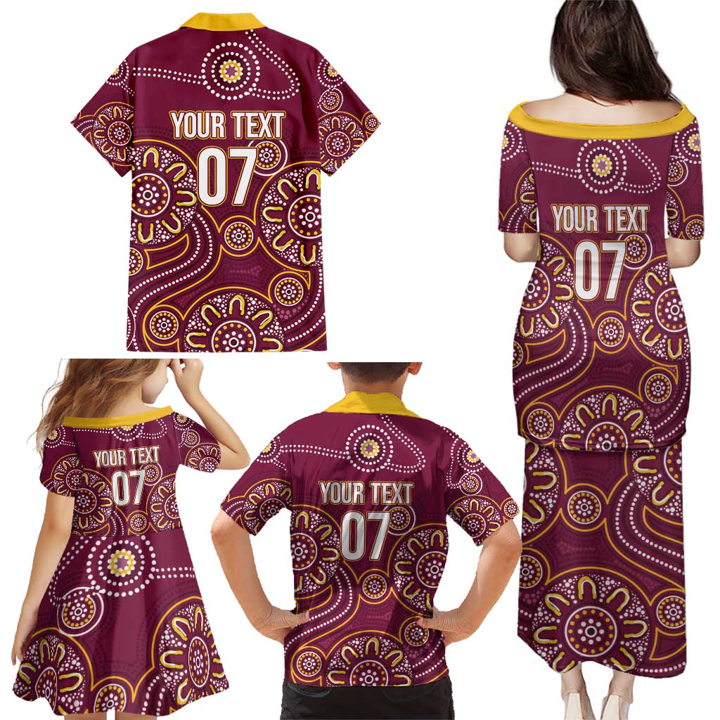 Brisbane Rugby NRL Custom Indigenous Family Matching Puletasi and Hawaiian Shirt The Mighty Broncos - Vibe Hoodie