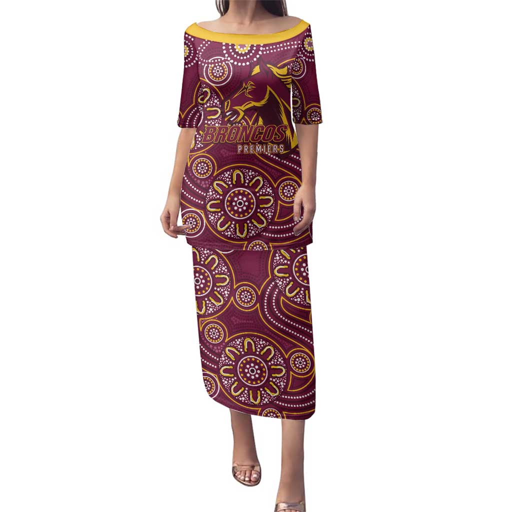 Brisbane Rugby NRL Custom Indigenous Family Matching Puletasi and Hawaiian Shirt The Mighty Broncos - Vibe Hoodie