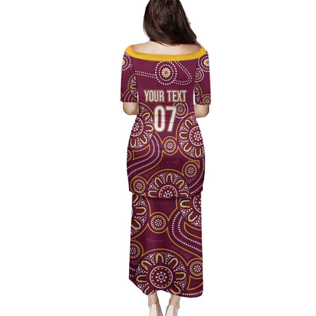 Brisbane Rugby NRL Custom Indigenous Family Matching Puletasi and Hawaiian Shirt The Mighty Broncos - Vibe Hoodie