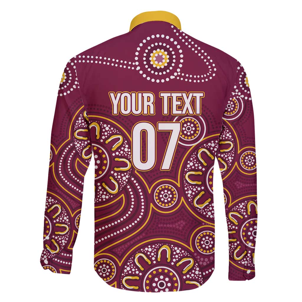 Brisbane Rugby NRL Custom Indigenous Family Matching Short Sleeve Bodycon Dress and Hawaiian Shirt The Mighty Broncos - Vibe Hoodie
