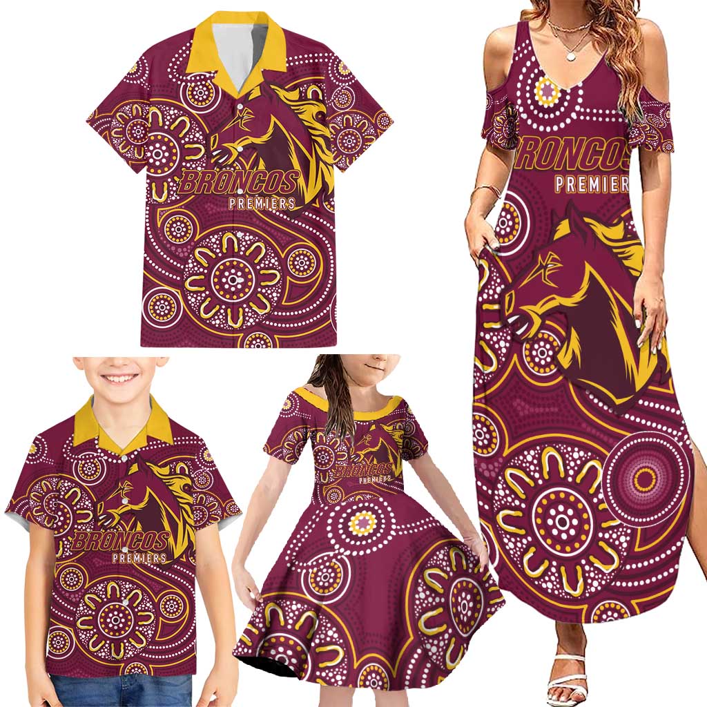 Brisbane Rugby NRL Custom Indigenous Family Matching Summer Maxi Dress and Hawaiian Shirt The Mighty Broncos - Vibe Hoodie
