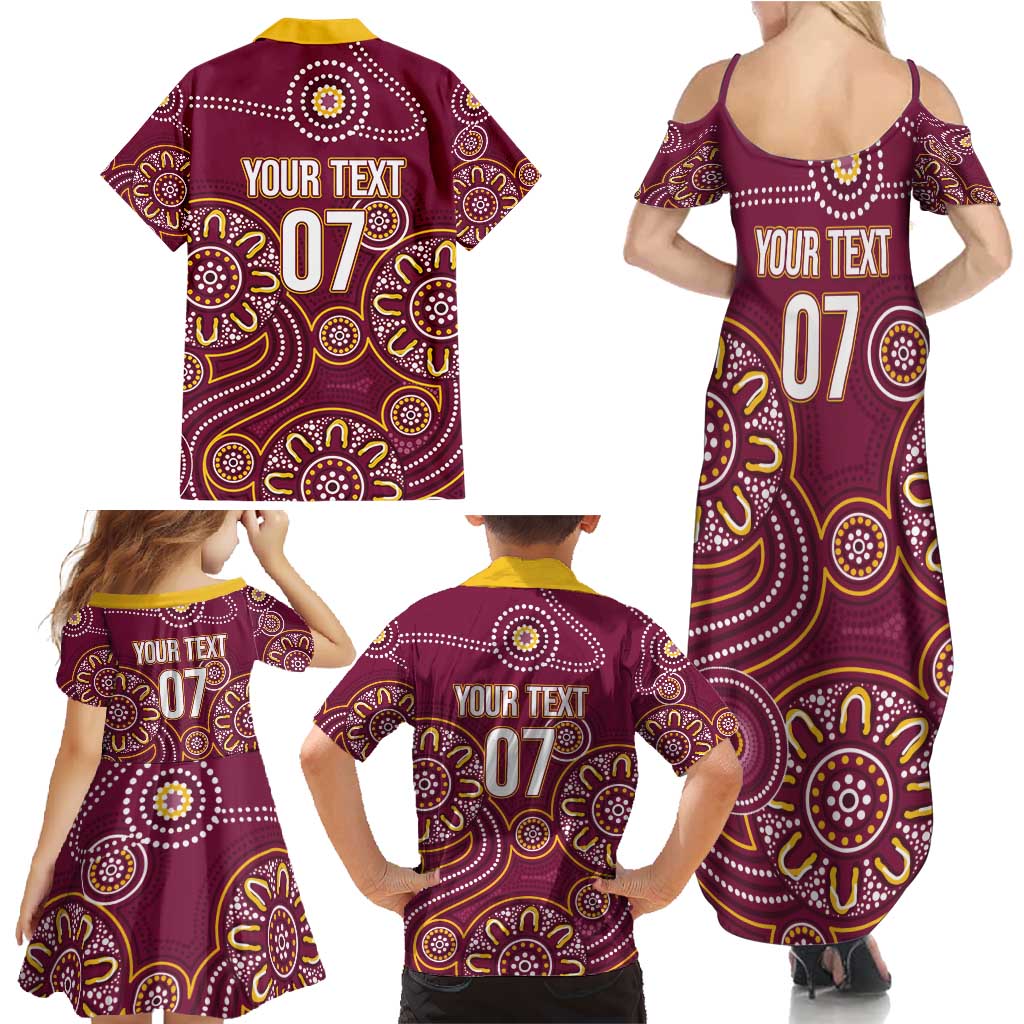 Brisbane Rugby NRL Custom Indigenous Family Matching Summer Maxi Dress and Hawaiian Shirt The Mighty Broncos - Vibe Hoodie