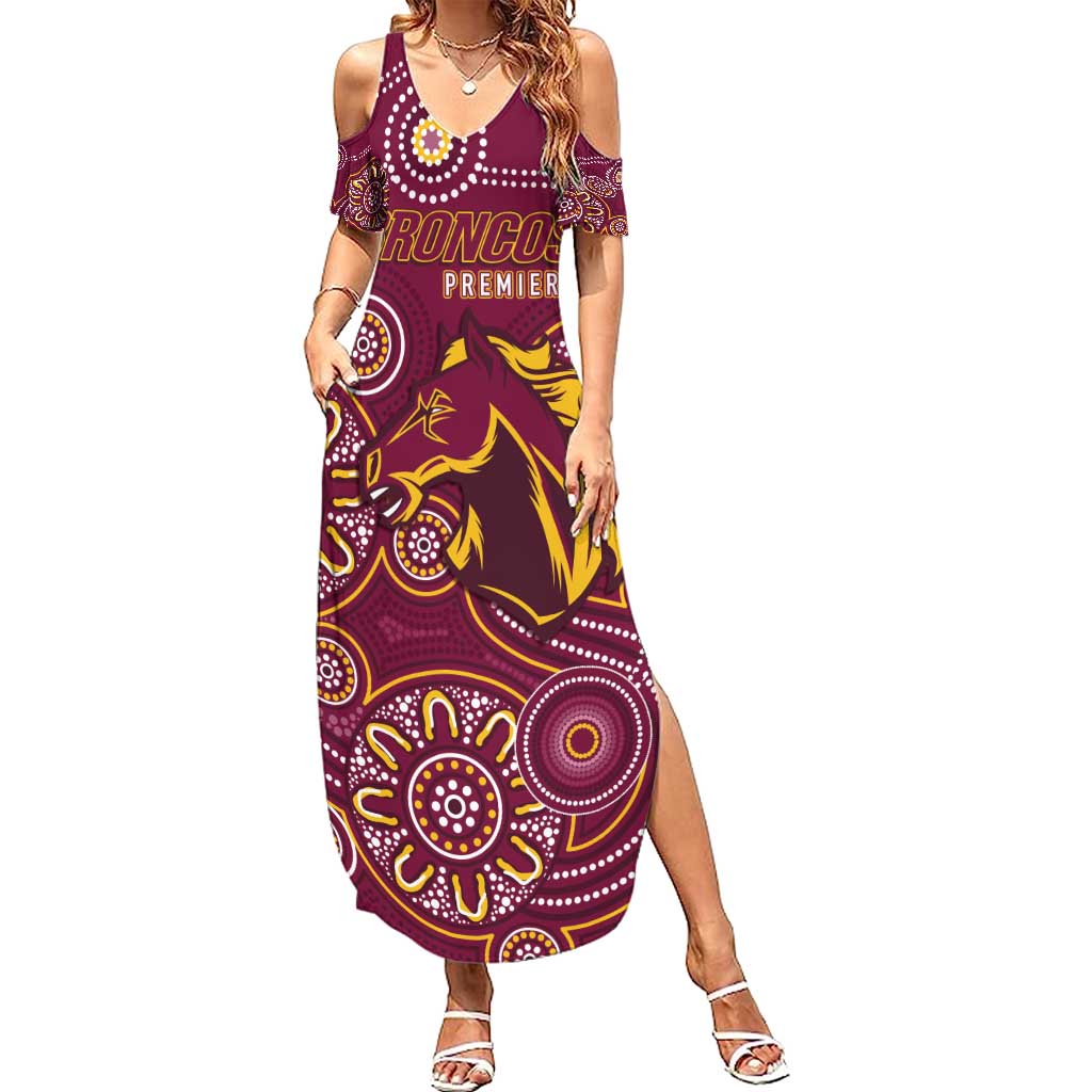 Brisbane Rugby NRL Custom Indigenous Family Matching Summer Maxi Dress and Hawaiian Shirt The Mighty Broncos - Vibe Hoodie
