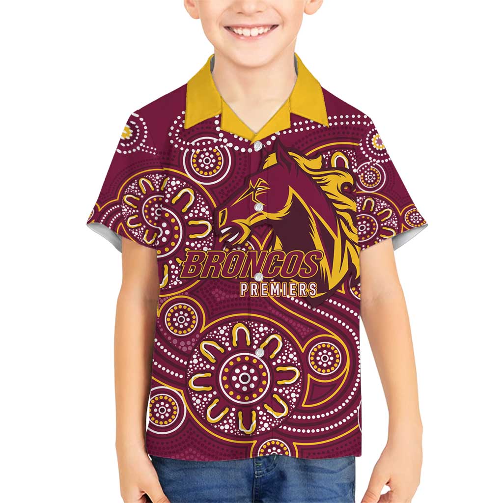 Brisbane Rugby NRL Custom Indigenous Family Matching Summer Maxi Dress and Hawaiian Shirt The Mighty Broncos - Vibe Hoodie