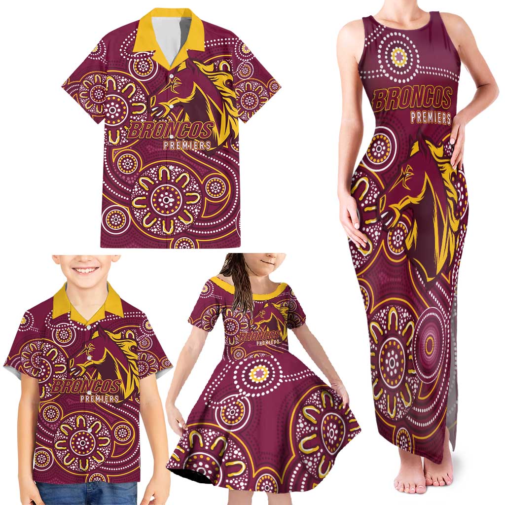 Brisbane Rugby NRL Custom Indigenous Family Matching Tank Maxi Dress and Hawaiian Shirt The Mighty Broncos - Vibe Hoodie