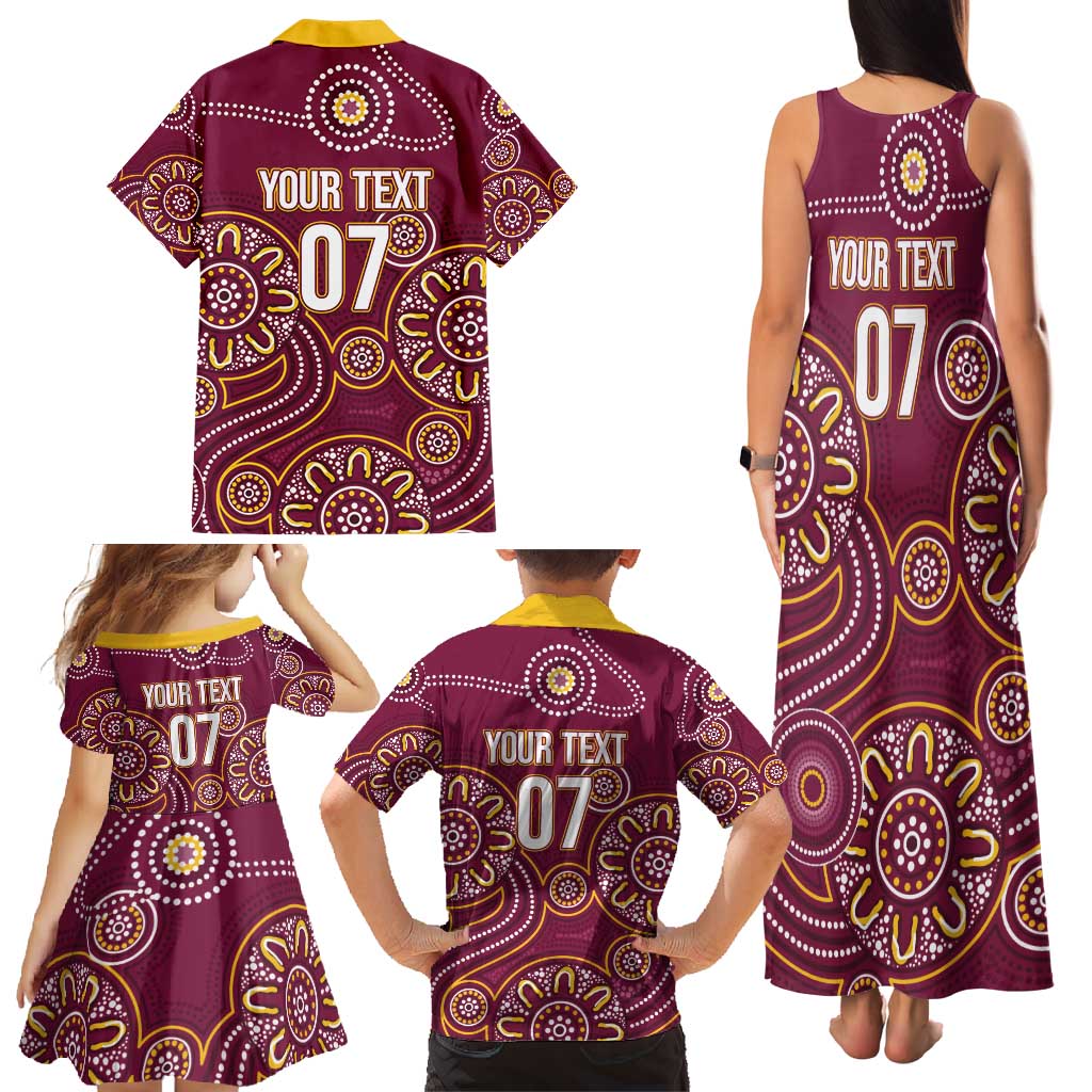 Brisbane Rugby NRL Custom Indigenous Family Matching Tank Maxi Dress and Hawaiian Shirt The Mighty Broncos - Vibe Hoodie
