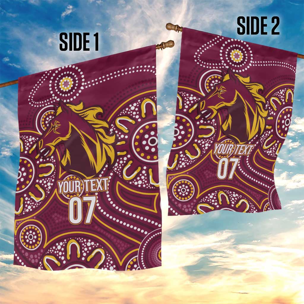 Brisbane Rugby NRL Custom Indigenous Garden Flag The Mighty Broncos - Vibe Hoodie