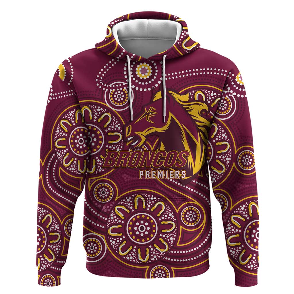 Brisbane Rugby NRL Custom Indigenous Hoodie The Mighty Broncos - Vibe Hoodie
