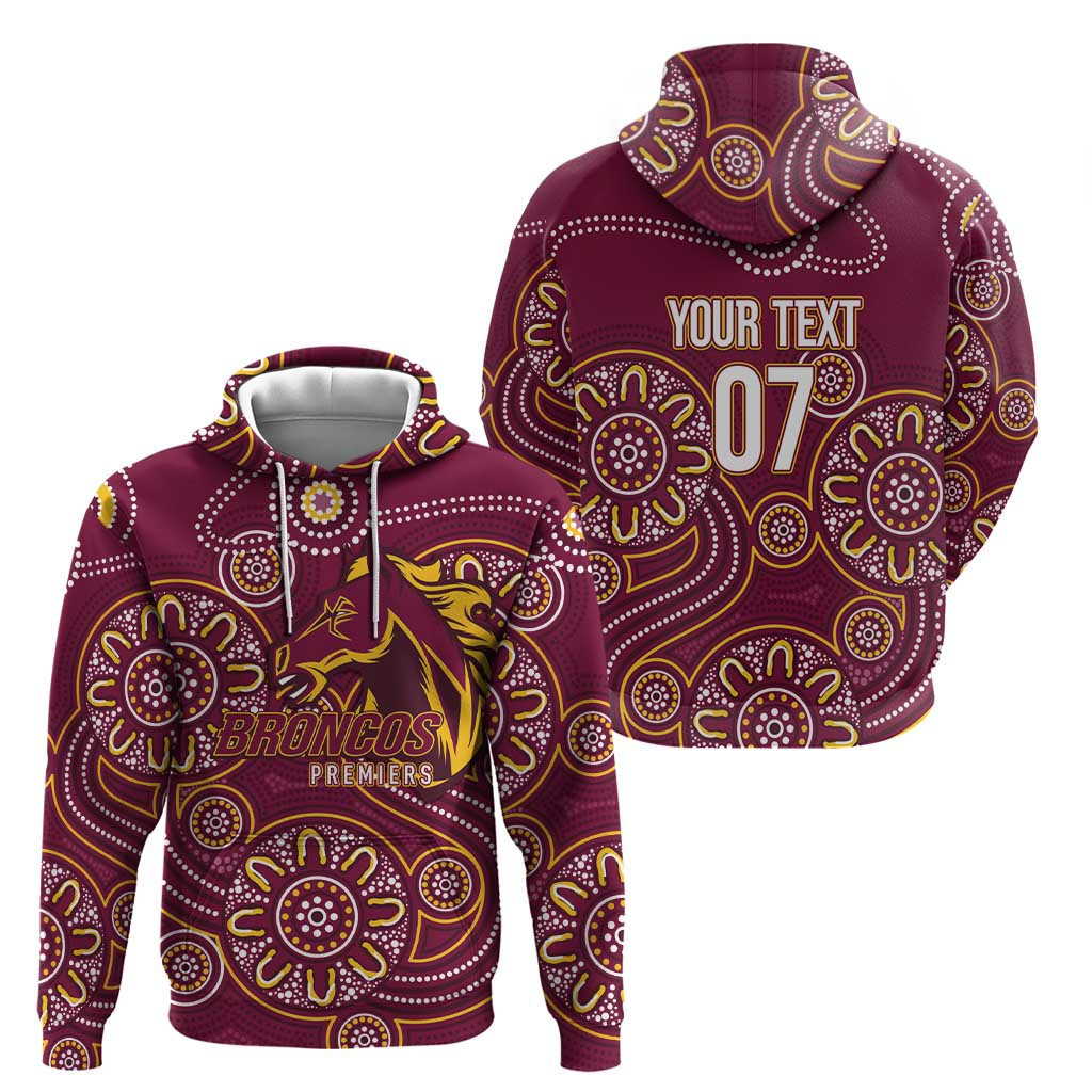 Brisbane Rugby NRL Custom Indigenous Hoodie The Mighty Broncos - Vibe Hoodie