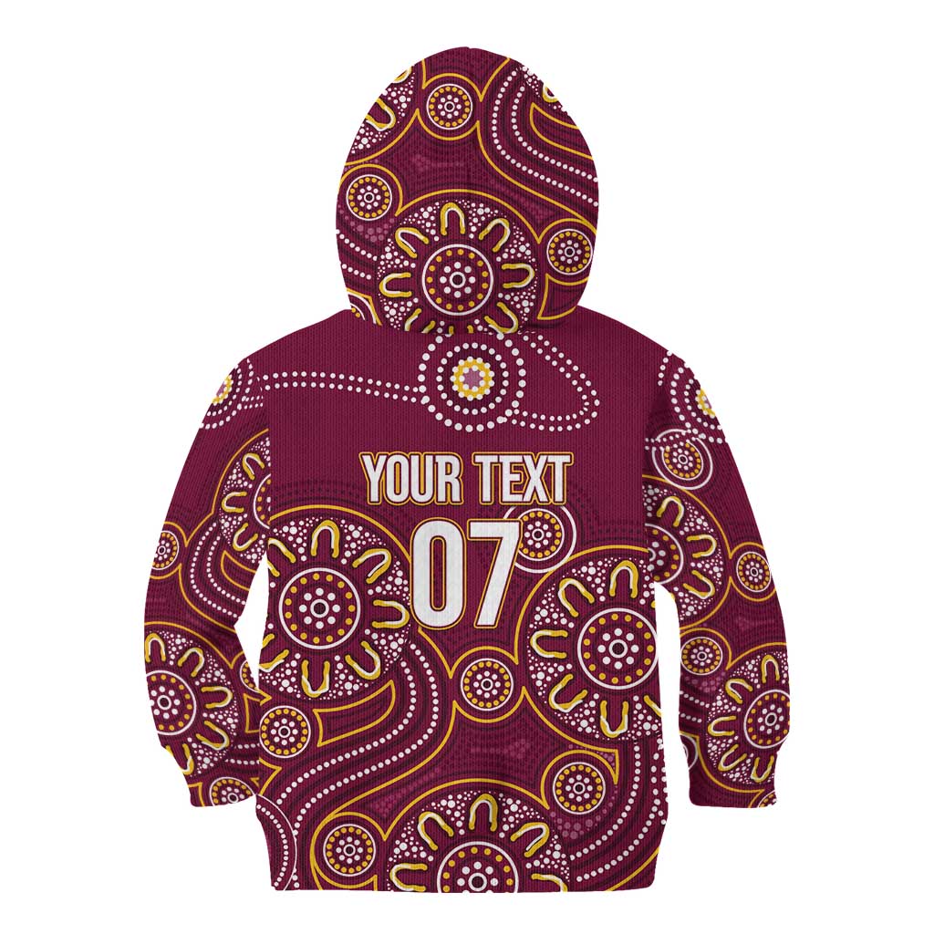 Brisbane Rugby NRL Custom Indigenous Kid Hoodie The Mighty Broncos - Vibe Hoodie