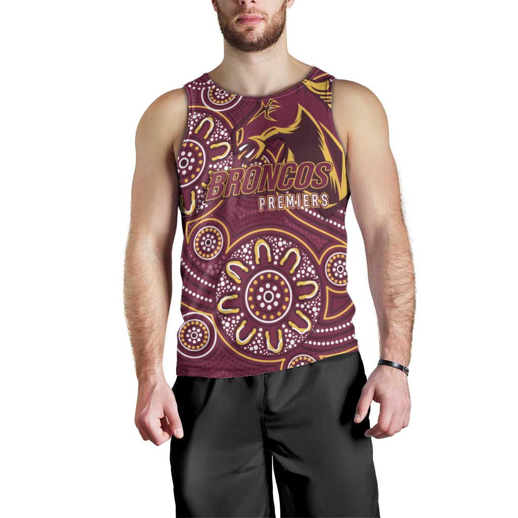 Brisbane Rugby NRL Custom Indigenous Men Tank Top The Mighty Broncos - Vibe Hoodie