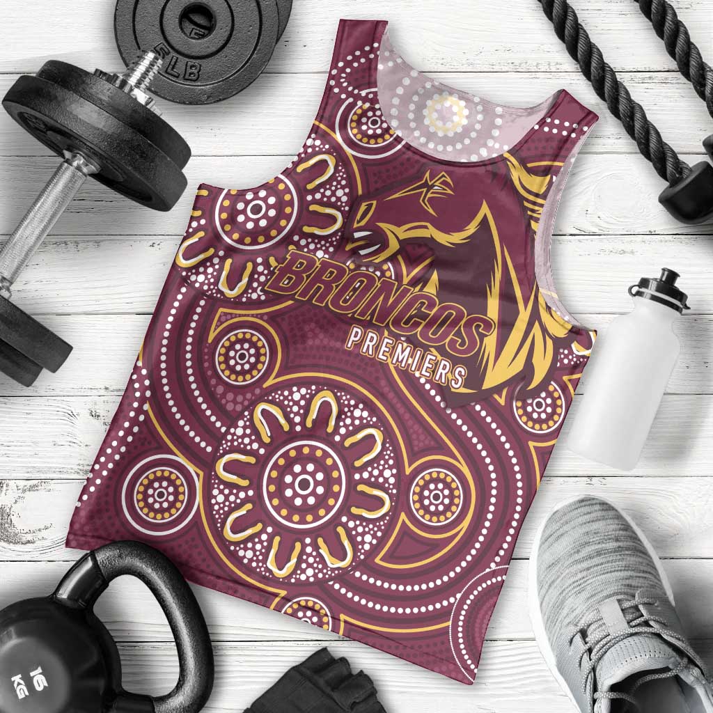 Brisbane Rugby NRL Custom Indigenous Men Tank Top The Mighty Broncos - Vibe Hoodie