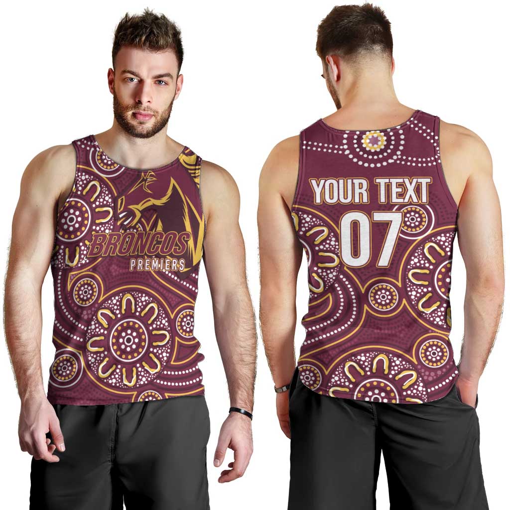 Brisbane Rugby NRL Custom Indigenous Men Tank Top The Mighty Broncos - Vibe Hoodie