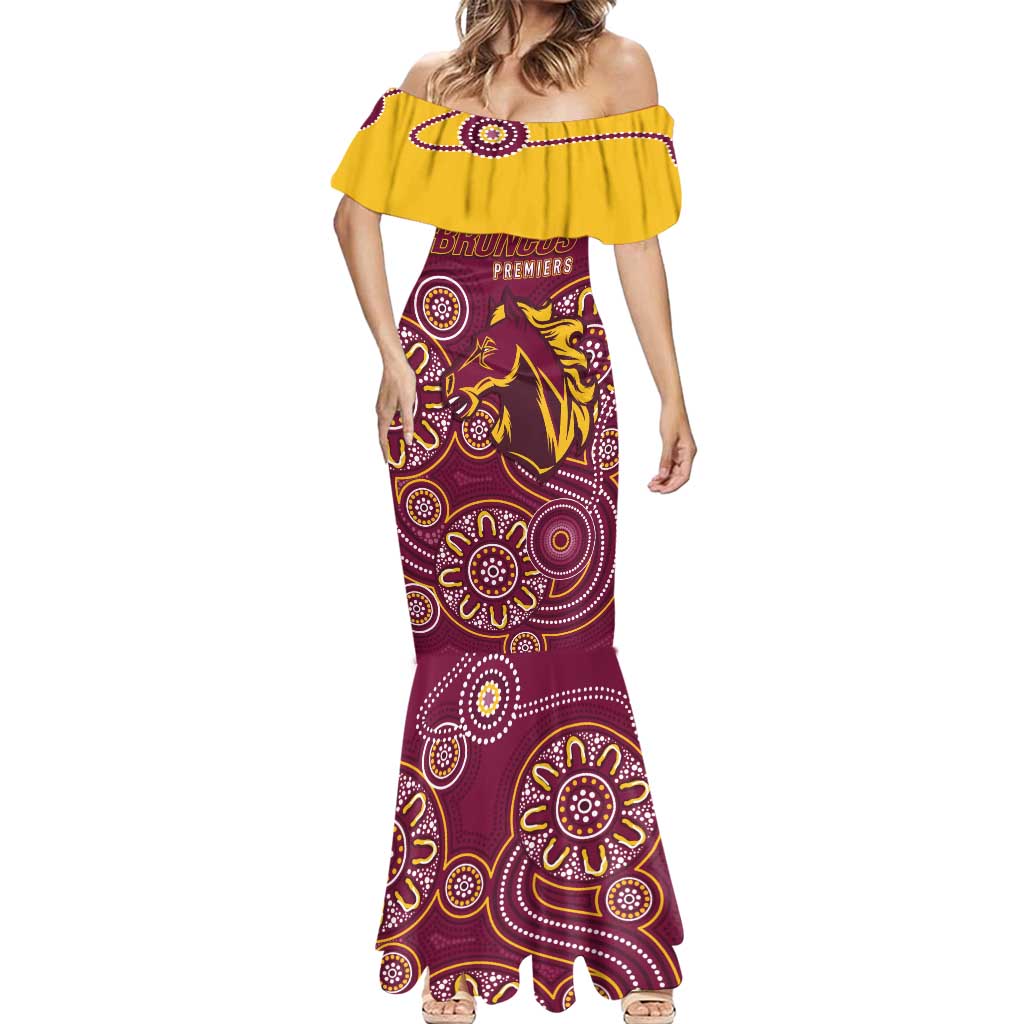 Brisbane Rugby NRL Custom Indigenous Mermaid Dress The Mighty Broncos - Vibe Hoodie