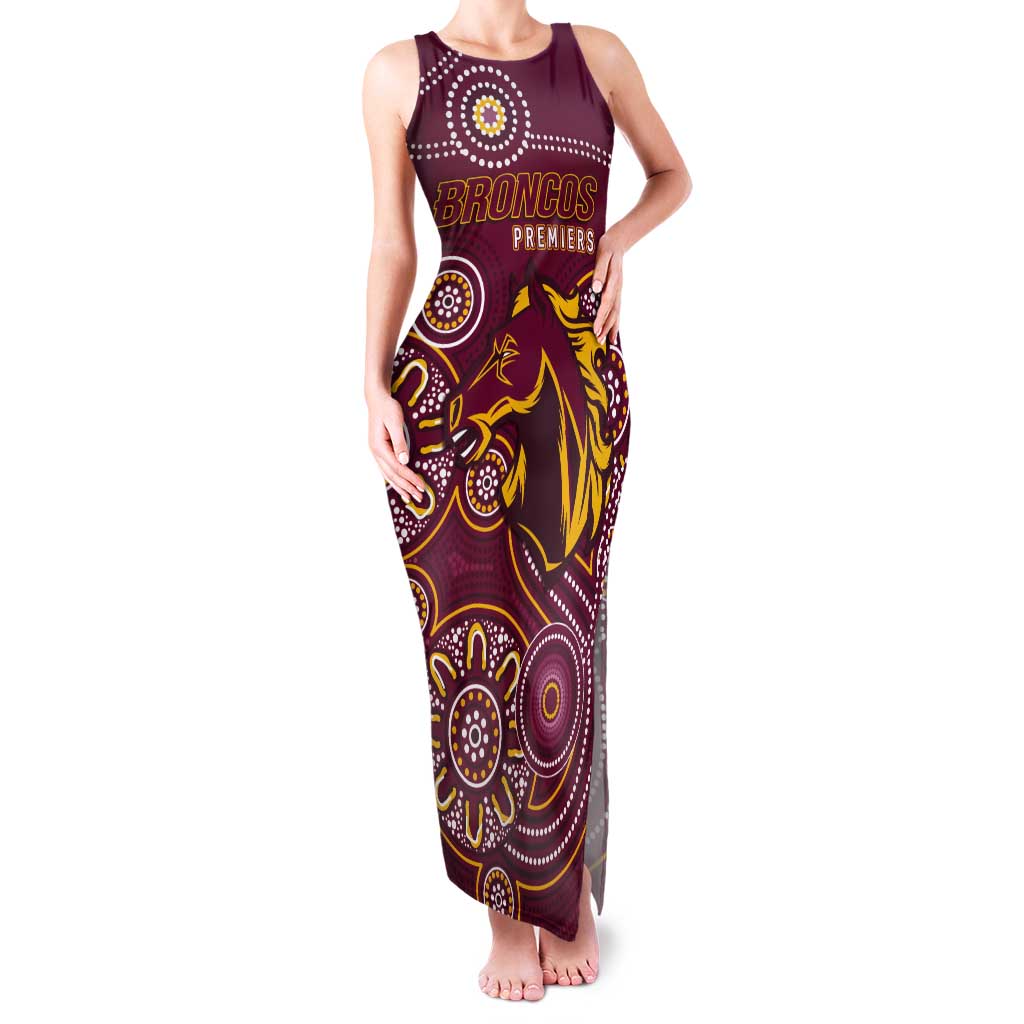 Brisbane Rugby NRL Custom Indigenous Tank Maxi Dress The Mighty Broncos - Vibe Hoodie