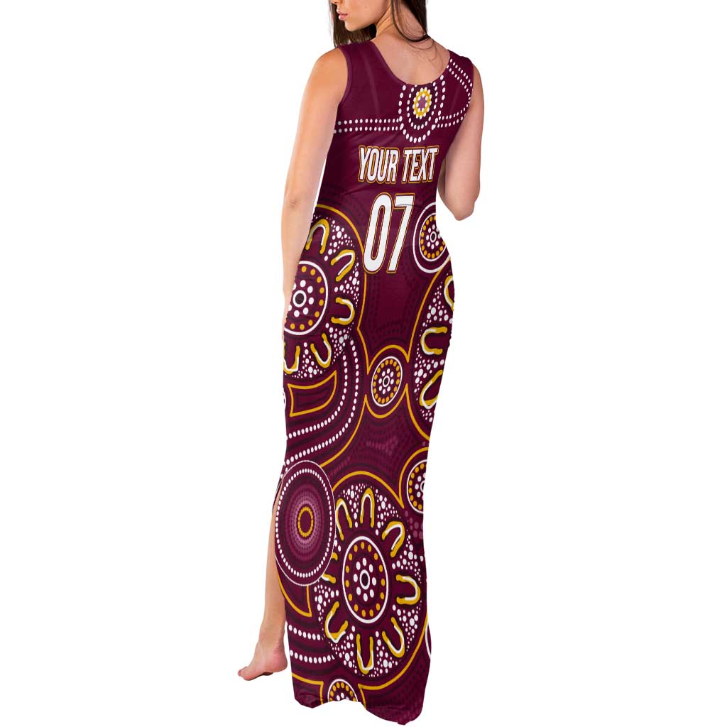 Brisbane Rugby NRL Custom Indigenous Tank Maxi Dress The Mighty Broncos - Vibe Hoodie