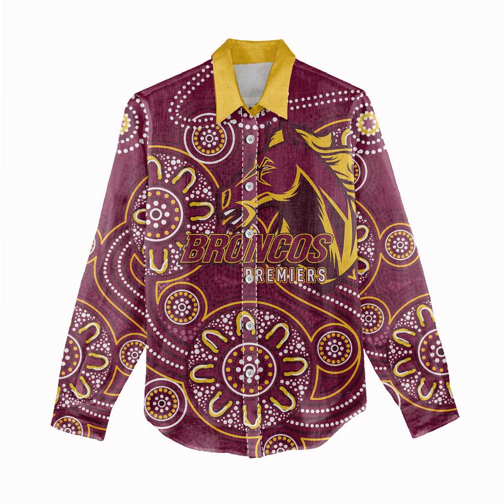 Brisbane Rugby NRL Custom Indigenous Women Casual Shirt The Mighty Broncos - Vibe Hoodie