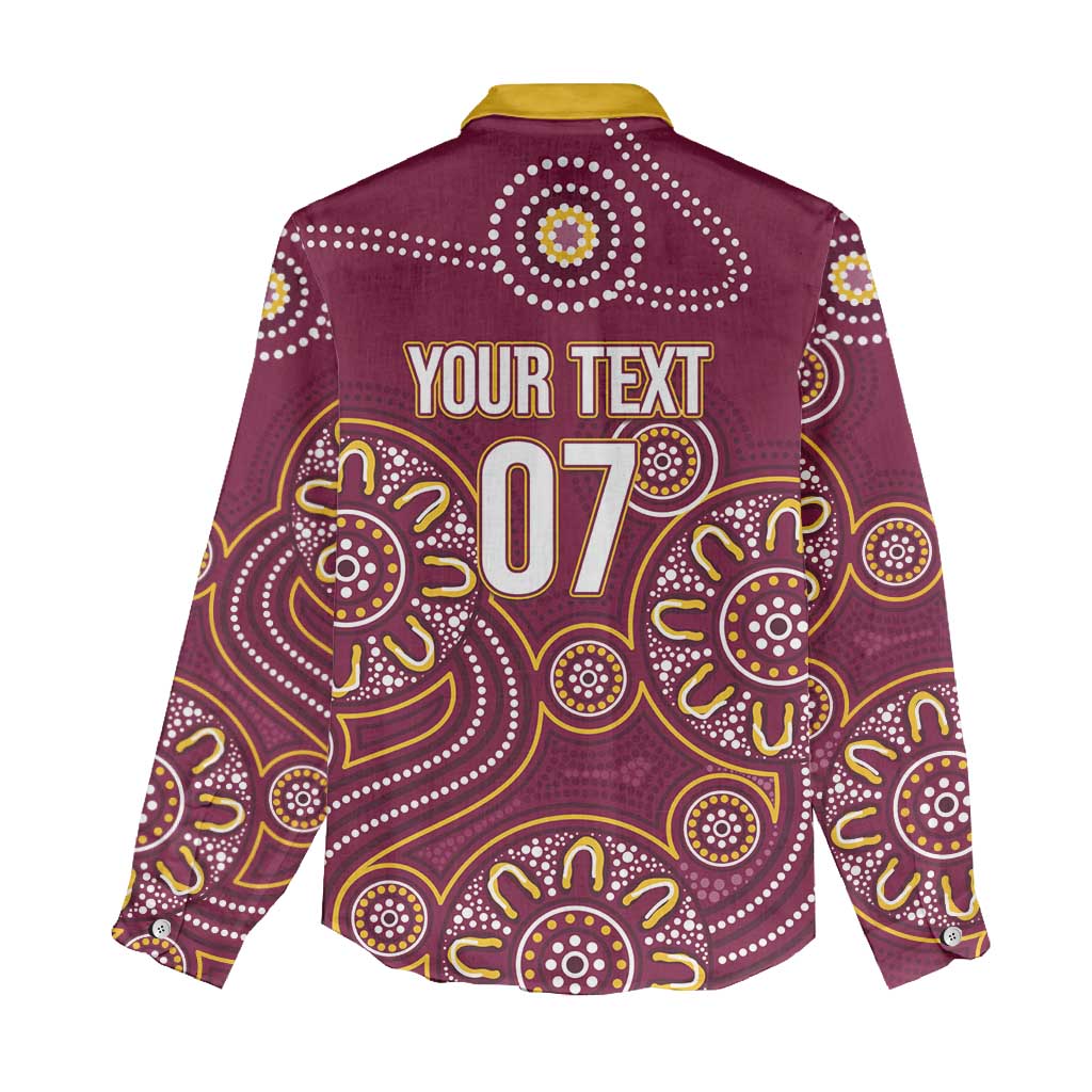 Brisbane Rugby NRL Custom Indigenous Women Casual Shirt The Mighty Broncos - Vibe Hoodie