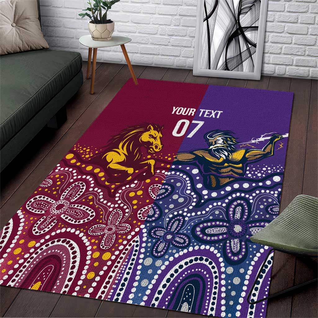 Broncos Vs Storm Rugby NRL Custom Indigenous Area Rug Fight To The Last - Vibe Hoodie