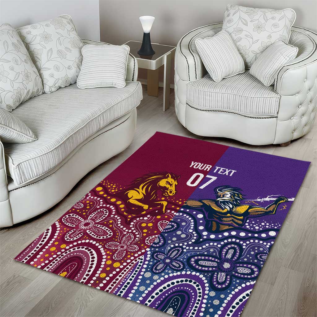 Broncos Vs Storm Rugby NRL Custom Indigenous Area Rug Fight To The Last - Vibe Hoodie