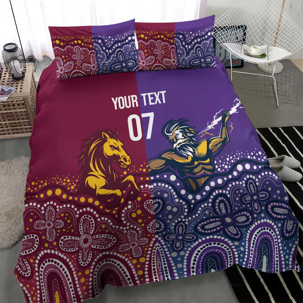 Broncos Vs Storm Rugby NRL Custom Indigenous Bedding Set Fight To The Last - Vibe Hoodie