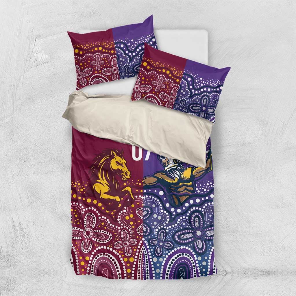 Broncos Vs Storm Rugby NRL Custom Indigenous Bedding Set Fight To The Last - Vibe Hoodie