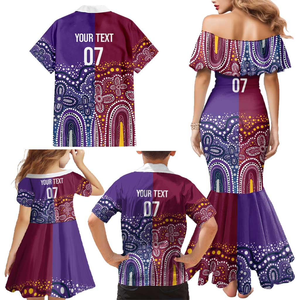 Broncos Vs Storm Rugby NRL Custom Indigenous Family Matching Mermaid Dress and Hawaiian Shirt Fight To The Last - Vibe Hoodie