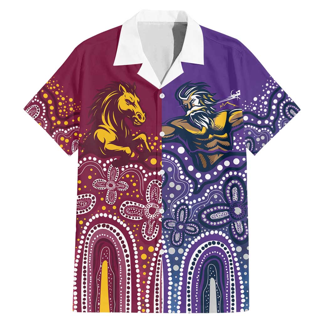 Broncos Vs Storm Rugby NRL Custom Indigenous Family Matching Mermaid Dress and Hawaiian Shirt Fight To The Last - Vibe Hoodie