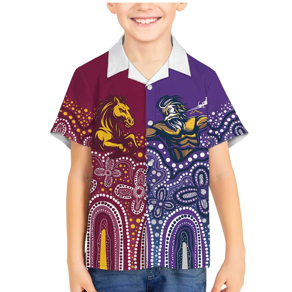 Broncos Vs Storm Rugby NRL Custom Indigenous Family Matching Mermaid Dress and Hawaiian Shirt Fight To The Last - Vibe Hoodie